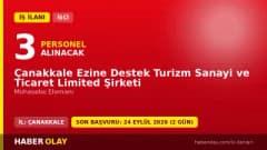 Çanakkale Ezine Destek Turizm Sanayi ve Ticaret Ltd. Şti. muhasebe elemanı iş ilanı