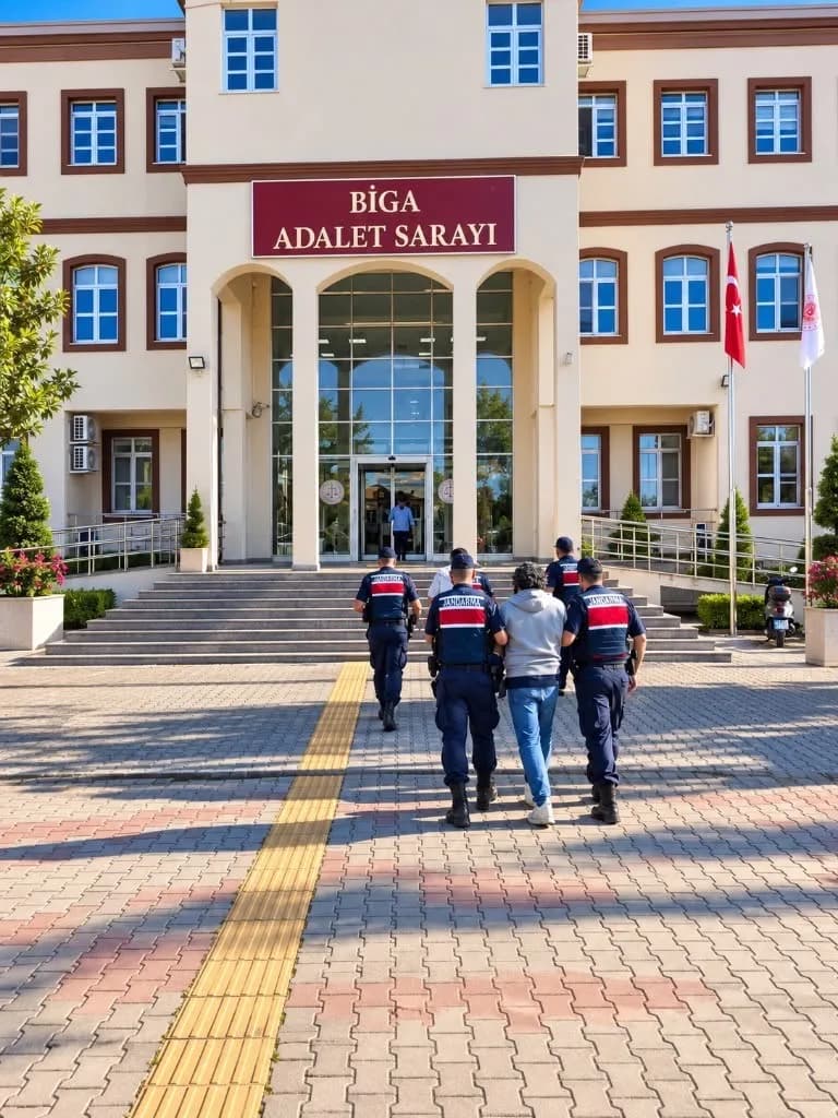 Jandarmadaki işlemlerinin ardından adli makamlara sevk edilen şüphelilerden o.k. Tutuklandı.