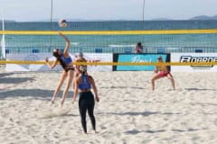 Çeşme’de Uluslararası Grand Slam Plaj Voleybolu müsabakalarından bir kare