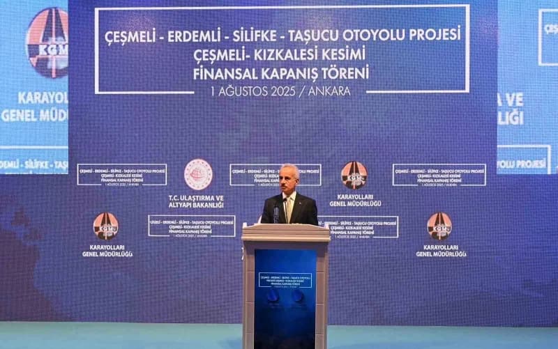 Çeşmeli-Kızkalesi Otoyolu inşaatında devam eden çalışmalar ve tamamlanma aşaması