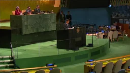Çin Devlet Başkanı Yardımcısı Han Zheng, BM 81. Genel Kurulu’nda konuşma yaparken
