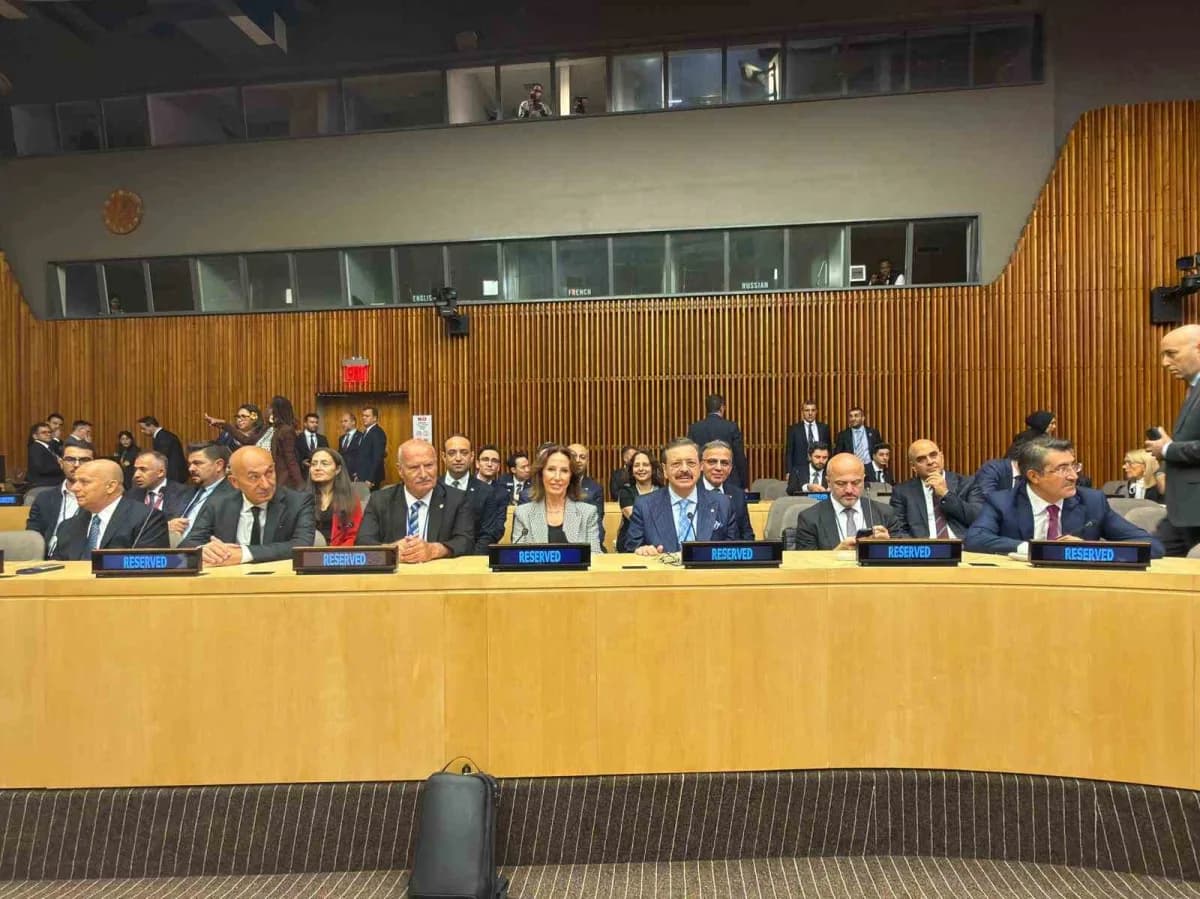 KUTSO Başkanı Esin Güral Argat, BM Genel Merkezi’nde COP31 Eylem Gündemi toplantısında konuşma yaparken