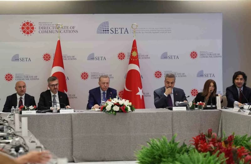 Cumhurbaşkanı Erdoğan, ABD’li düşünce kuruluşu temsilcileriyle buluştu
