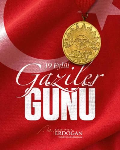 Cumhurbaşkanı Recep Tayyip Erdoğan'ın Gaziler Günü mesajını sosyal medyada paylaşması