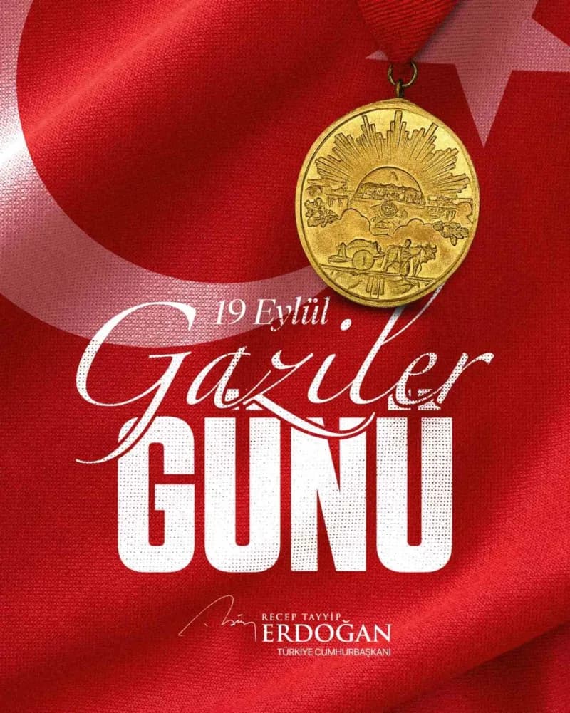 Cumhurbaşkanı Recep Tayyip Erdoğan'ın Gaziler Günü mesajını sosyal medyada paylaşması