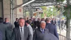 Cumhurbaşkanı Recep Tayyip Erdoğan ve Irak Başbakanı Ali Zeydi New York'ta Türkevi'nde görüşme yaparken