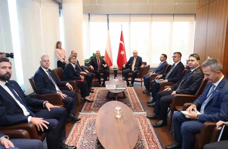Cumhurbaşkanı Erdoğan, Polonya Cumhurbaşkanı Nawrocki ile görüştü