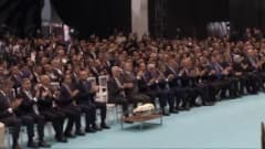 Cumhurbaşkanı Erdoğan basın açıklaması yaparken konuşuyor