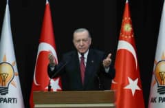 Cumhurbaşkanı Recep Tayyip Erdoğan AK Parti Kongre Merkezi’nde konuşma yaparken