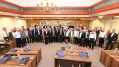 Denizli Ticaret Odası Meclis toplantısında Başkan Uğur Erdoğan konuşma yapıyor
