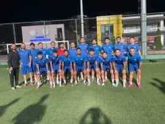 Develispor futbolcuları Kayseri Süper Amatör Küme yeni sezon hazırlıklarında antrenman yapıyor