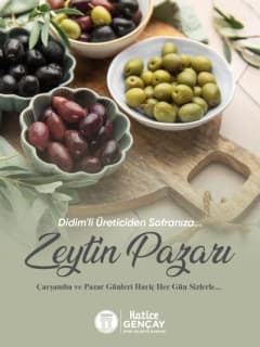 Didim Çarşamba Pazarı alanında kurulacak Zeytin Pazarı'nın açılış hazırlıkları