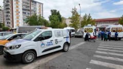 Diyarbakır'da okul servis araçlarına yönelik zabıta ekiplerinin denetim yaptığı anlar