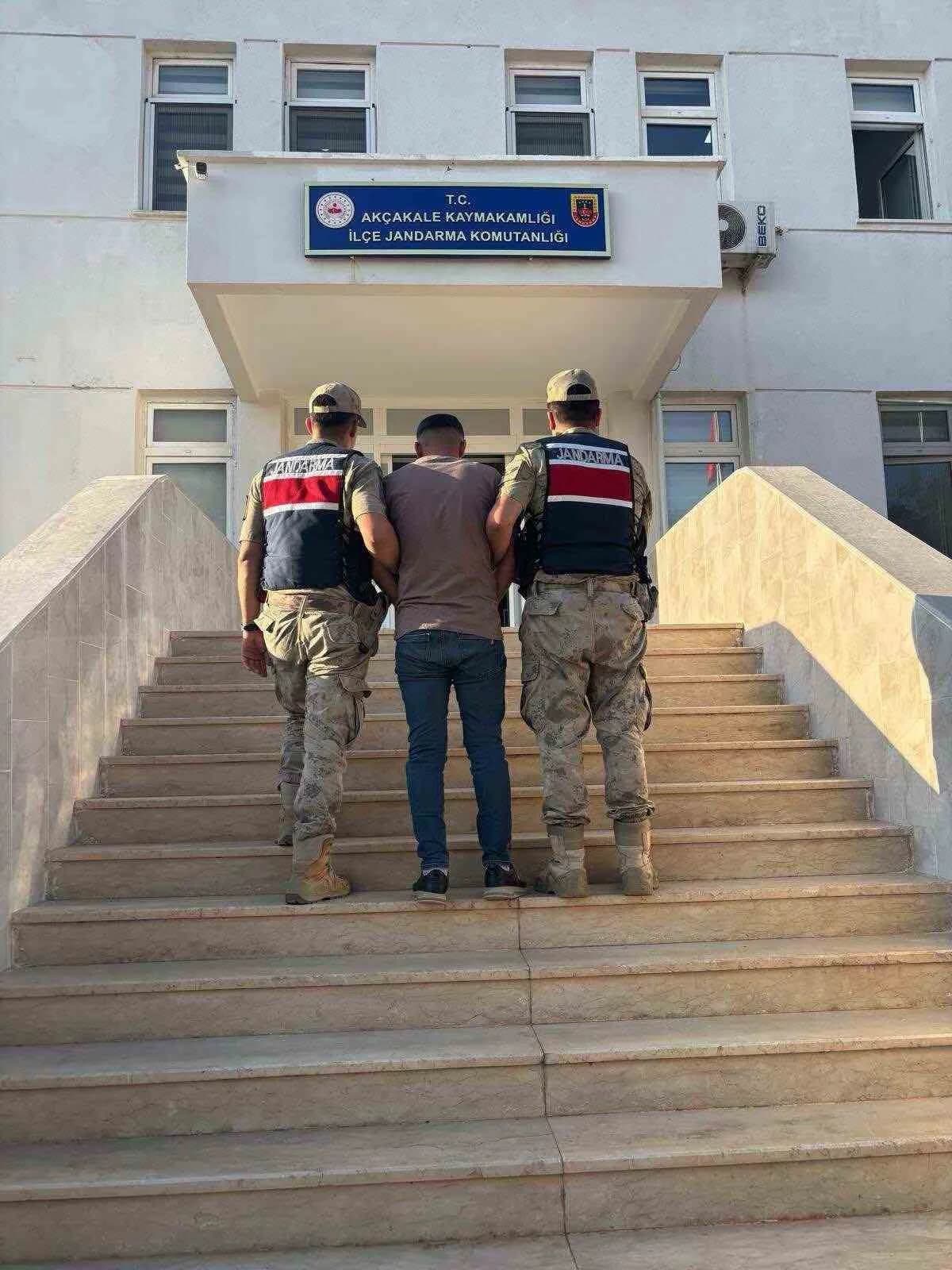 Şanlıurfa Akçakale ilçesinde jandarma ekipleri dolandırıcılıktan aranan şahsı yakaladı