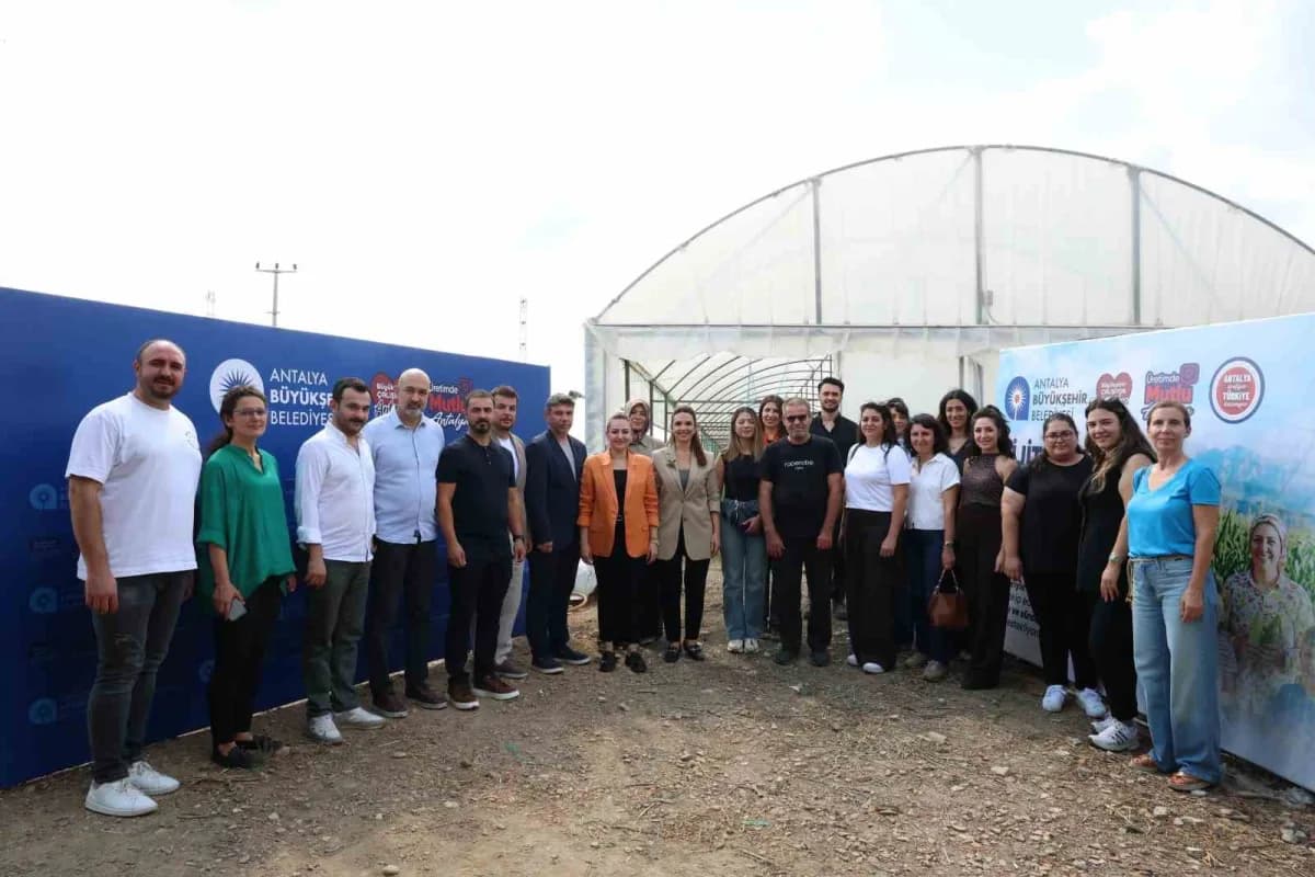 Serik Burmahancı Mahallesi’nde seralarda dijital sıcaklık ve nem sensörleri kurulumu yapılıyor
