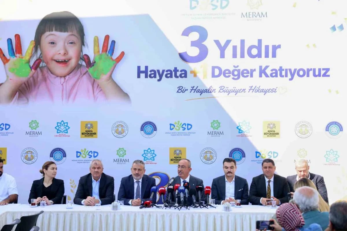 Konya'nın merkez Meram ilçe Belediyesi öncülüğünde hayata geçirilen DOSD Meram, üç yılda Down Sendromlu Bireyler ve aile