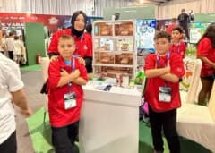 Aydın Efeler'deki Güzelhisar İlkokulu öğrencileri TEKNOFEST finalinde 'Duman Avcıları' projesini sunuyor
