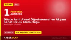 Düzce Avni Akyol Öğretmenevi resepsiyon görevlisi işçi alımı başvuruları 2026