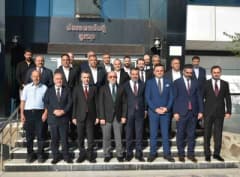 Elazığ Ticaret Borsası Başkanı Mehmet Ali Dumandağ, Adalet Bakan Yardımcısı Abdullah Aydoğdu ve il protokolü bir arada