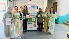 Elazığ’da lenfoma hastalığına yönelik bilgilendirme etkinliğinde kurulan stant ve sağlık personeli vatandaşlara bilgi ve