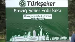 Elazığ Şeker Fabrikası kampanya açılış töreninde pancar işleme tesisleri ve katılımcılar
