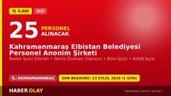 Elbistan Belediyesi Personel Anonim Şirketi 25 işçi alımı ilanı başvuru detayları