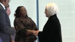 Emine Erdoğan ve Rachel Ruto Türkevi’nde resmi görüşme sırasında