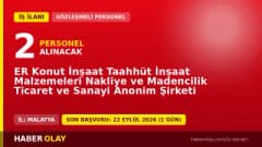 ER KONUT AŞ Makina Mühendisi ve Şehir Plancısı sözleşmeli personel alımı ilanı 2026