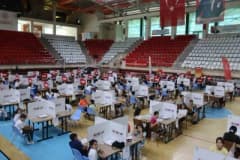 Erzincan’da Deneyap Teknoloji Atölyeleri Uygulama Sınavı sırasında öğrenciler projelerini sunuyor