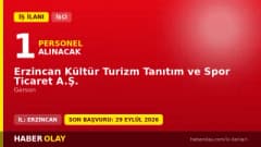 Erzincan Kültür Turizm Tanıtım ve Spor Ticaret A.Ş. garson personel alımı ilanı 2026