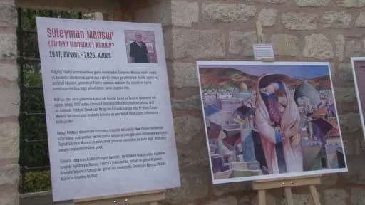 Fatih’te Filistin Sanat Günleri kapsamında açılan İşgal ve Direniş Sanatı sergisinden bir görünüm