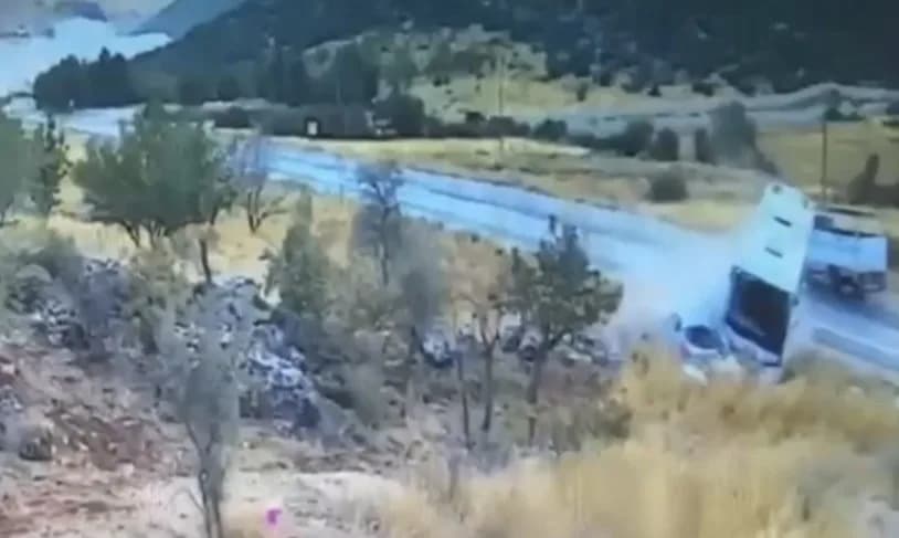 Gaziantep'te 7 kişinin hayatını kaybettiği kaza kamerada