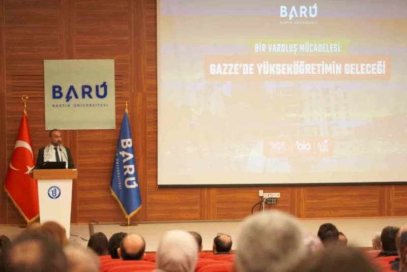 Bartın Üniversitesinin (BARÜ) Bilim Kafe etkinliğinde Gazze’de yaşanan savaşın yükseköğretim üzerindeki etkileri ve öğre