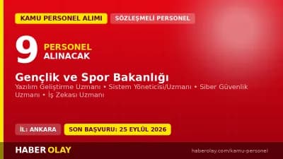 Gençlik ve Spor Bakanlığı sözleşmeli bilişim personeli alımı ilanı 2026