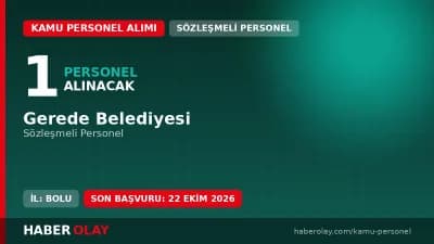 Gerede Belediyesi sözleşmeli personel alımı için başvuru ve sınav detayları