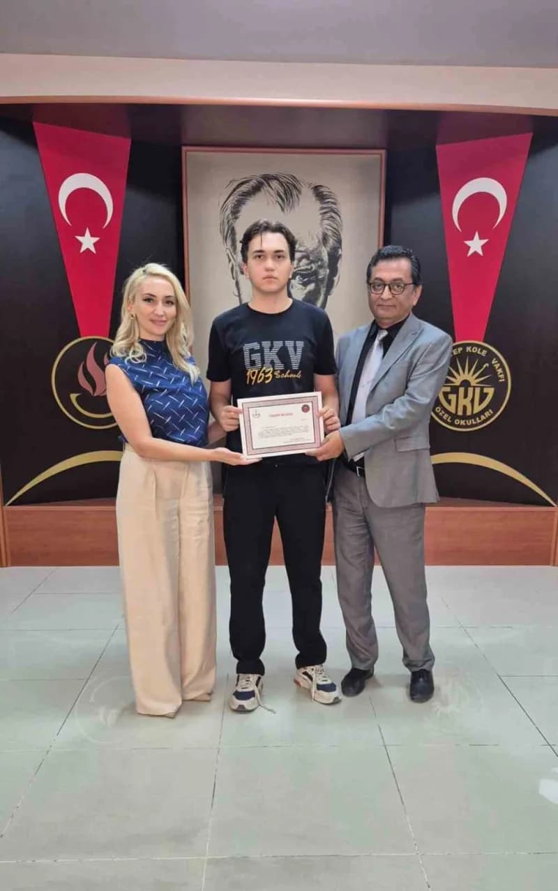 Gaziantep Kolej Vakfı öğrencisi İbrahim Efdal Bay bilimsel araştırma çalışmasında yer alıyor