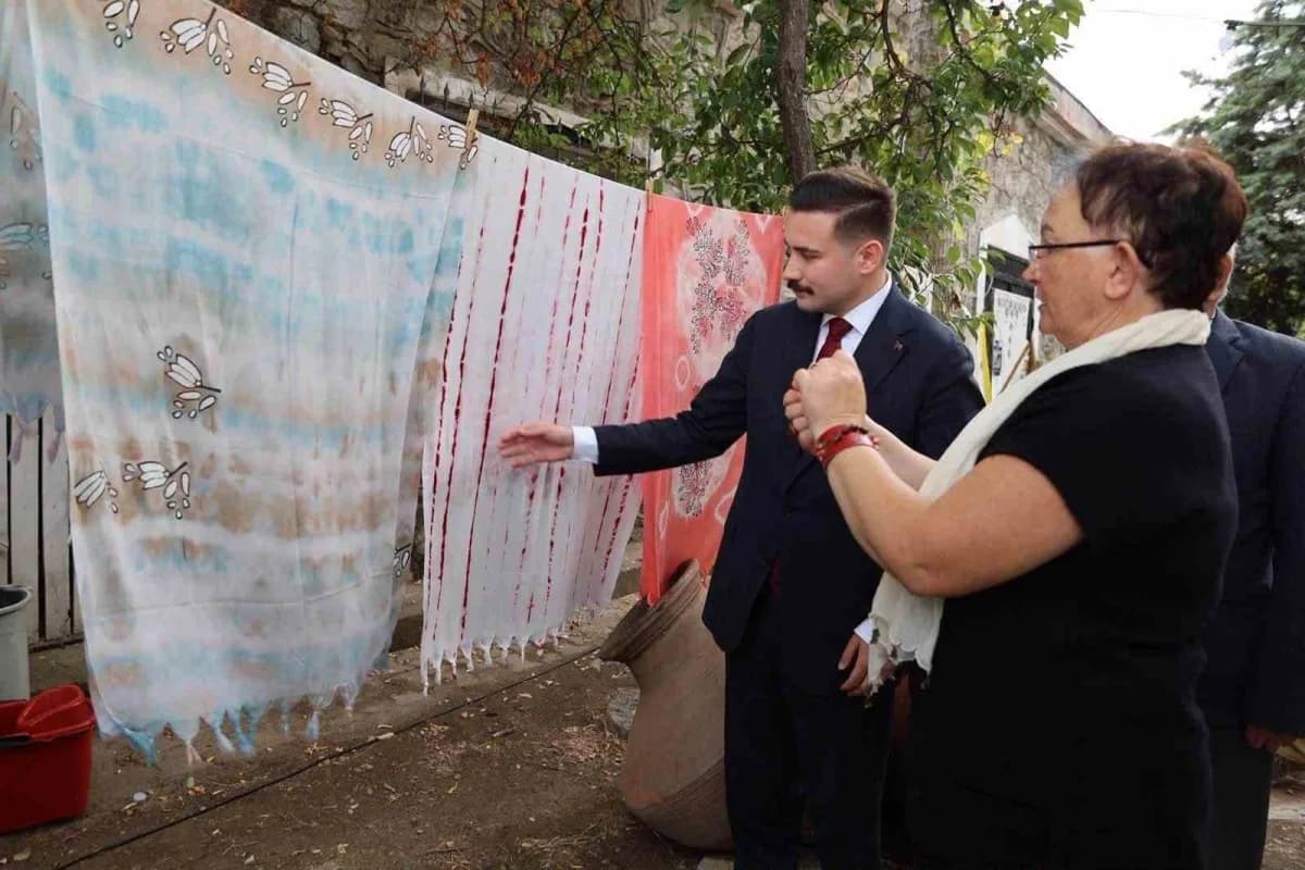 Çanakkale’nin Gökçeada ilçesinde geleneksel el sanatlarının özgün örneklerinden Tokat yazmacılığının yaşatılması ve gele