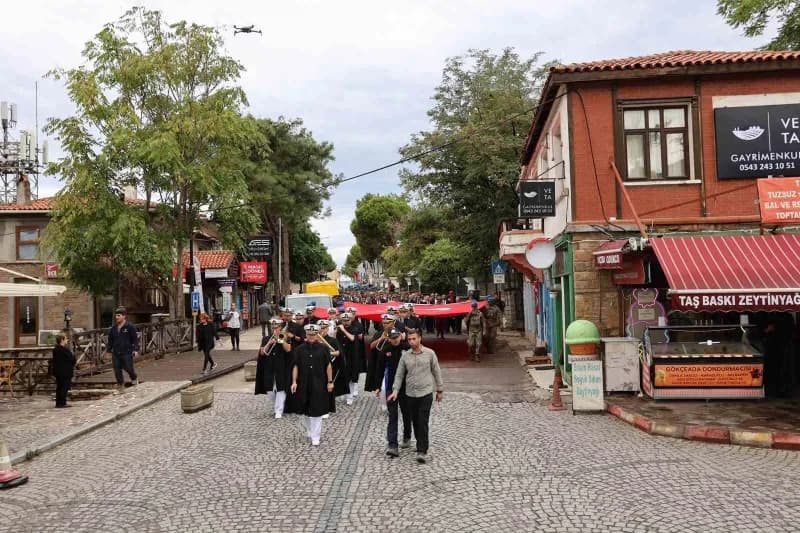 Çanakkale’nin Gökçeada ilçesinin düşman işgalinden kurtuluşunun 103’üncü yıl dönümü, düzenlenen tören ve etkinliklerle k