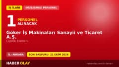 Göker İş Makinaları Sanayii ve Ticaret A.Ş. lojistik elemanı iş ilanı 2026