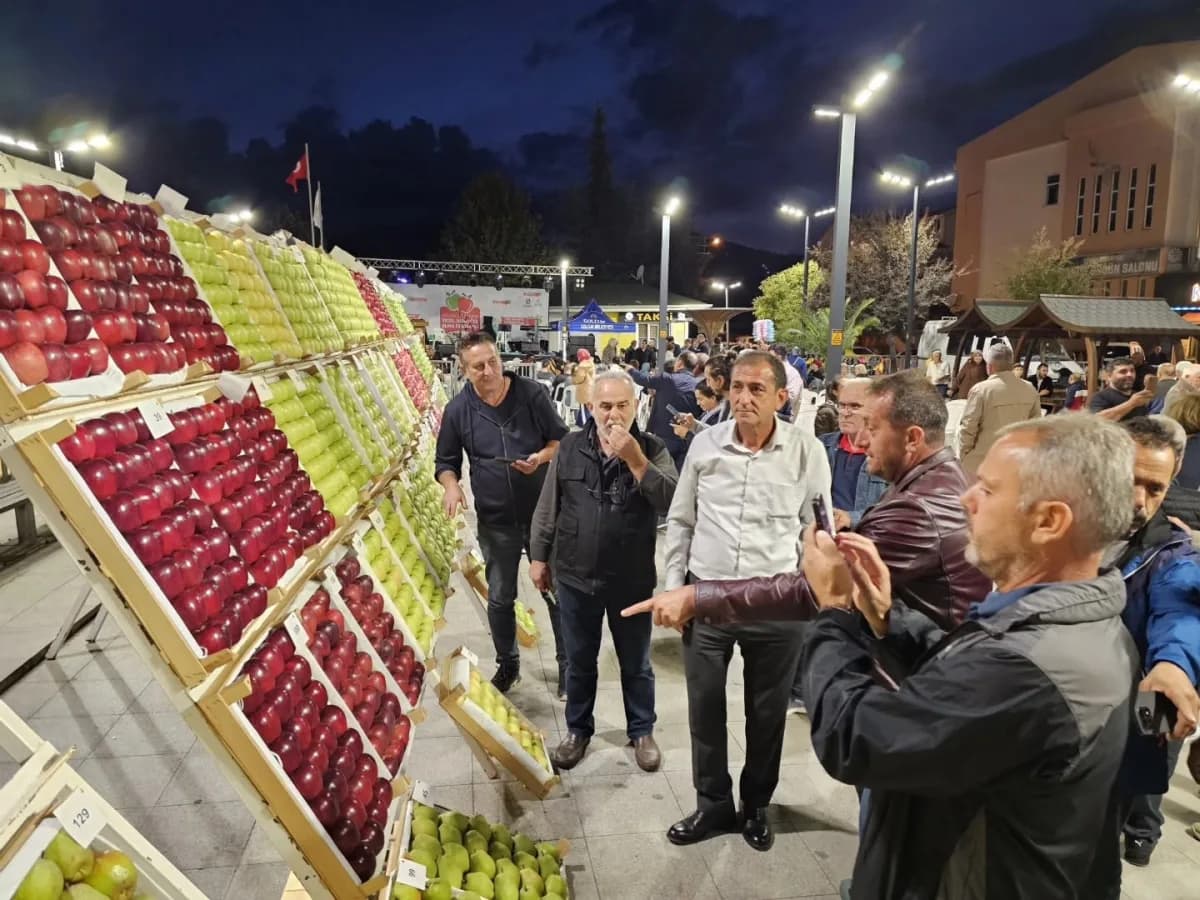 Kocaeli'nin Gölcük ilçesinde bu yıl 30'uncusu düzenlenen "Yeşil İhsaniye Elma Festivali"nde, bölgedeki en iyi Elma ve ar