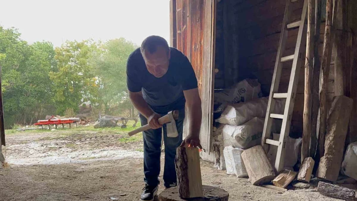 Kastamonu'nun İhsangazi ilçesinde doğuştan görme engelli olan Yılmaz Çatıklı, çiftçilikle yaşamını sürdürdüğü köyde Trak