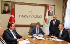 Amasya Valiliği’nde Gümüşhacıköy OSB kuruluş protokolü imza töreni