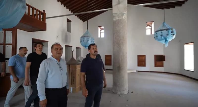 Hatay Valisi Mustafa Masatlı, Antakya’daki Mahremiye ve Şeyh Ali camilerinde devam eden restorasyon çalışmalarını inceli