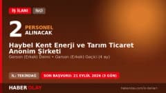 Haybel Kent Enerji ve Tarım Ticaret AŞ Tekirdağ Hayrabolu garson personel alımı ilanı