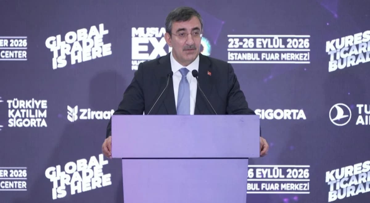 Cumhurbaşkanı Yardımcısı Cevdet Yılmaz, MÜSİAD EXPO ve IBF Uluslararası İş Forumu açılışında konuşma yaparken