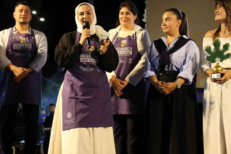 Germencik 22. İncir Festivali’nde düzenlenen İncirli Lezzetler Yarışması'na işten çıkıp son anda yetişen ve 10 dakika iç