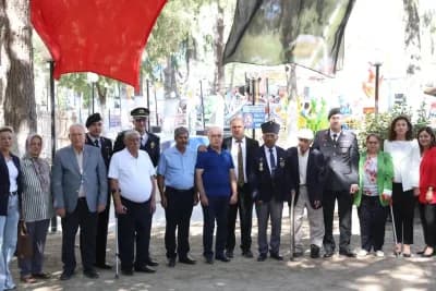 İncirliova’da 19 Eylül Gaziler Günü programında gaziler ve aileleri bir arada