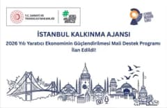 İstanbul Kalkınma Ajansı binası önünde inovasyon ekonomisi destek programı duyurusu