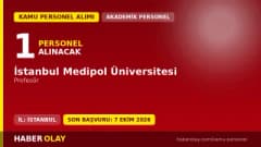 İstanbul Medipol Üniversitesi öğretim üyesi alım ilanı 2026 profesör kadrosu