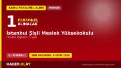 İstanbul Şişli Meslek Yüksekokulu öğretim üyesi alımı ilanı 2026
